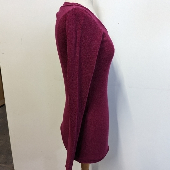 Free People Magenta Wool Blend Sweater Scoop Neck S - Picture 5 of 13